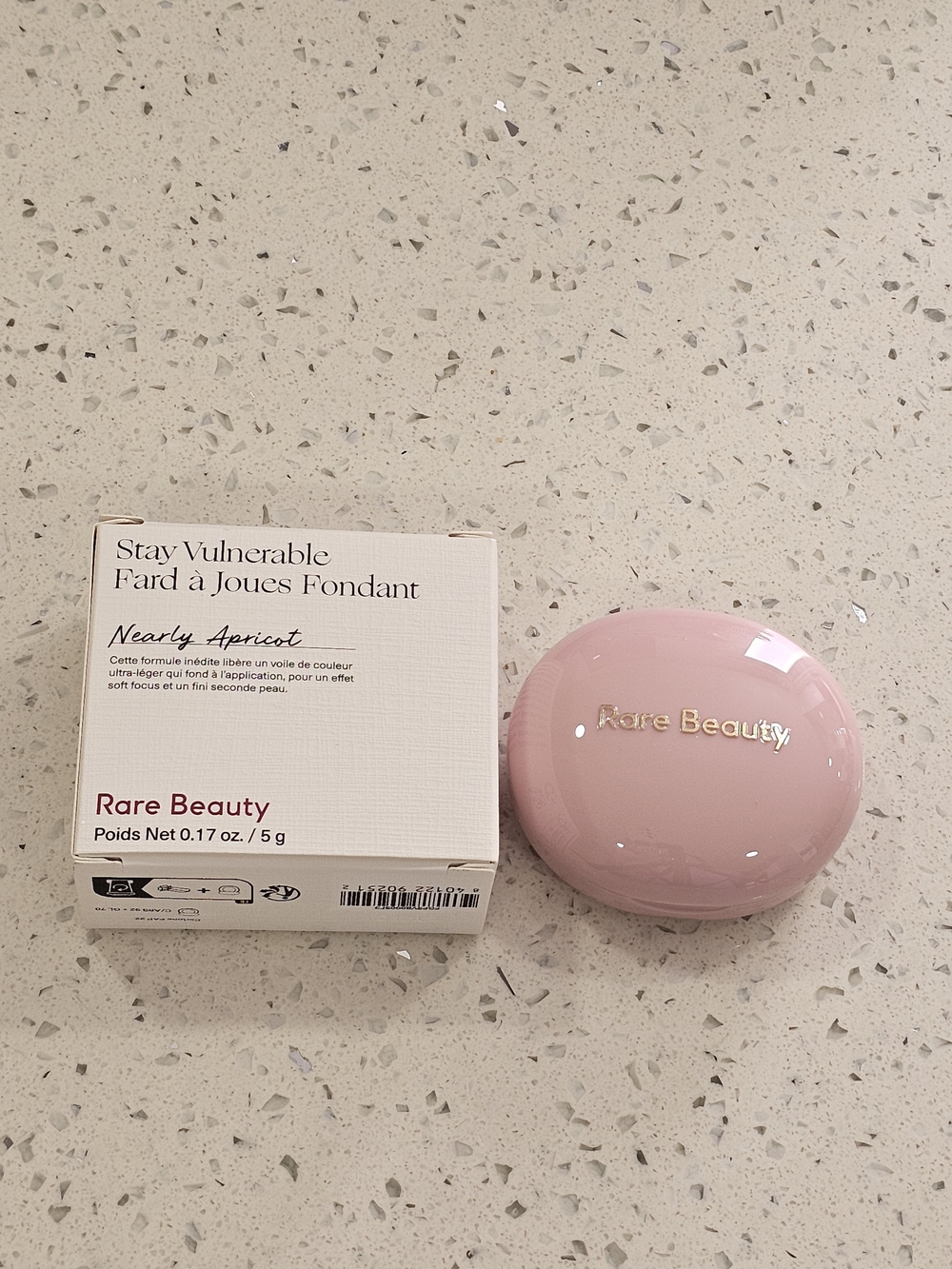 Rare Beauty Stay Vulnerable Cream Blush - Nearly Apricot (Pink Compact)